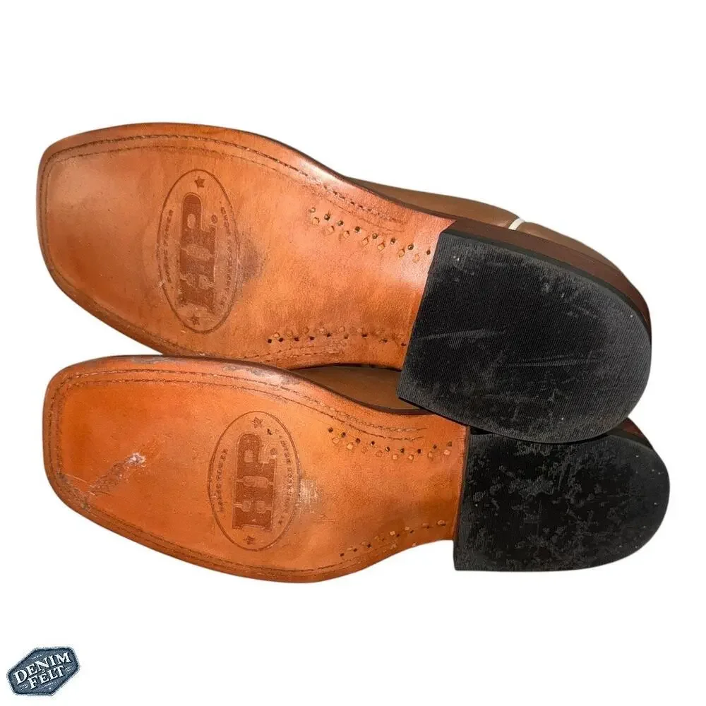 Anderson‎ Bean Horse Power Brown/Blue Square Toe Rewind to 89 Cowboy Boots X1006